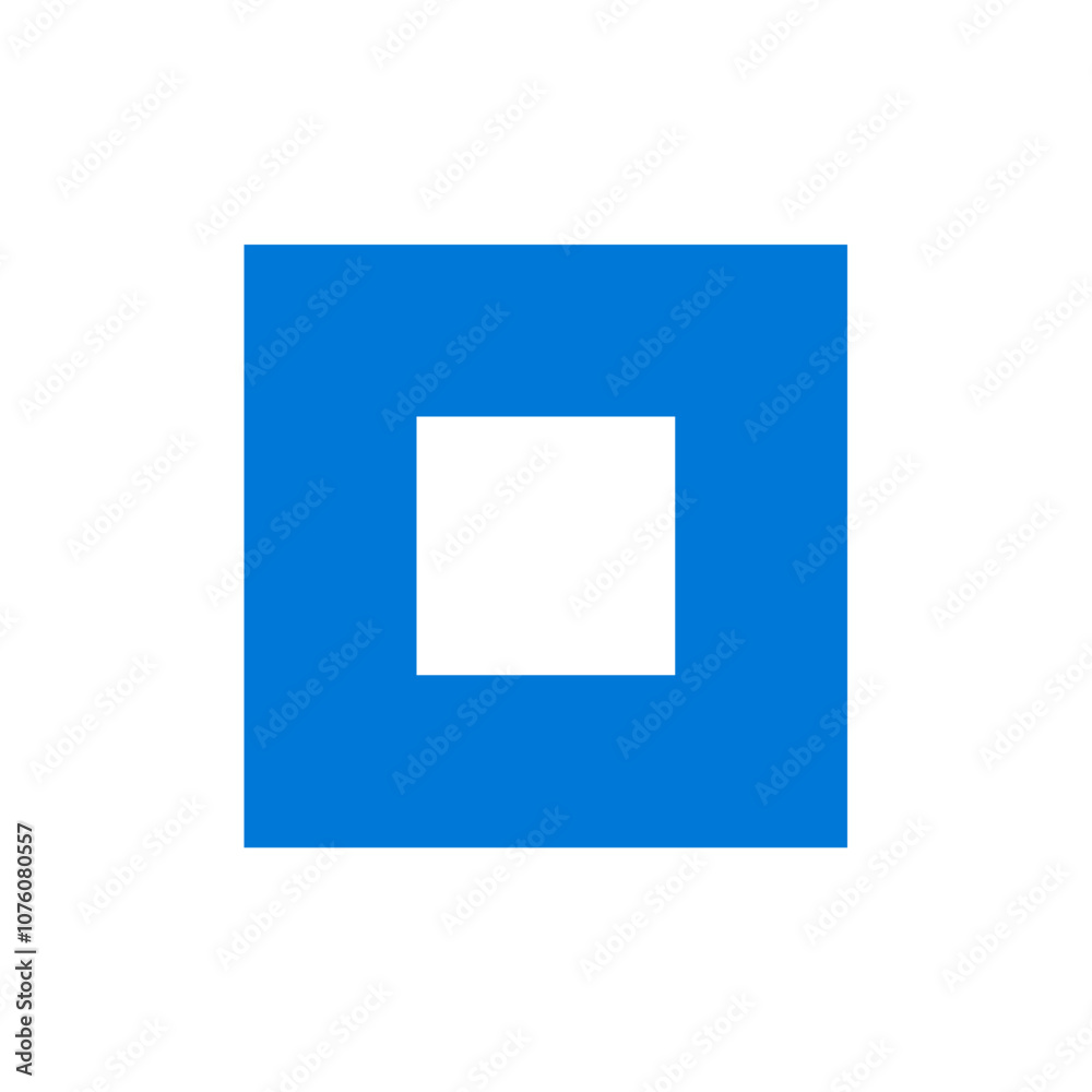 Blue Square with Inner White Square
Blue Square with Inner White Square