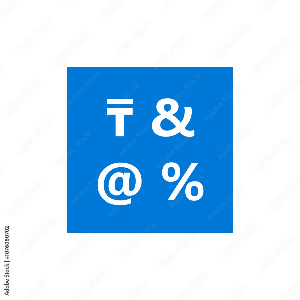 Blue Square with Special Characters
Blue Square with Special Characters