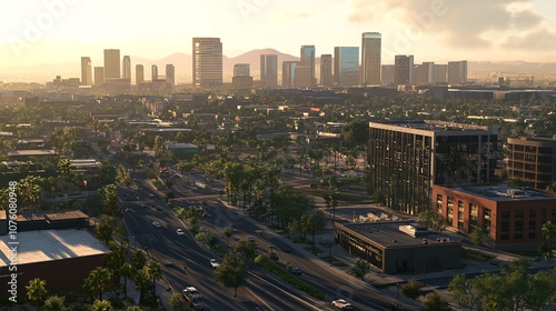 "Phoenix Arizona USA Cityscape 8k photorealistic ultra