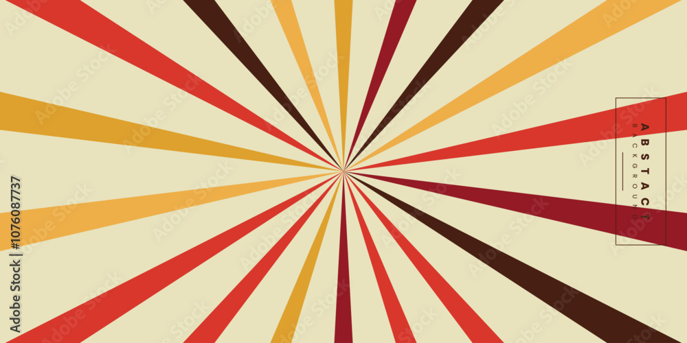 Fototapeta premium Abstract vintage retro sunburst background vector art design