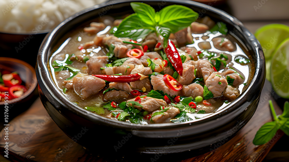 Fresh Green Curry with Chili Peppers and Jasmine Rice Fresh Green Curry with Chili Peppers and Jasmine Rice