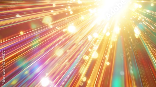 Bright Flare of Multicolored Lines 8K Photorealistic Ultra