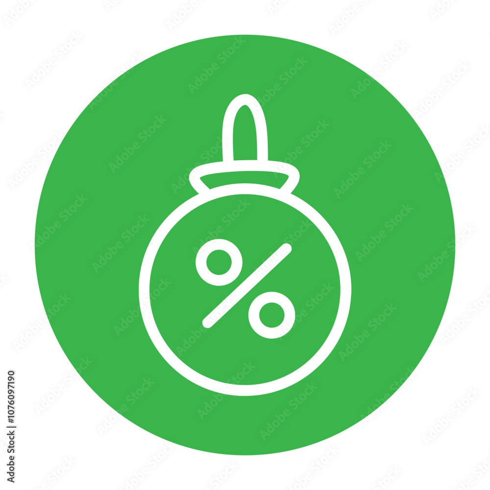 Discount Coupon Icon on Green Background Discount Coupon Icon on Green Background