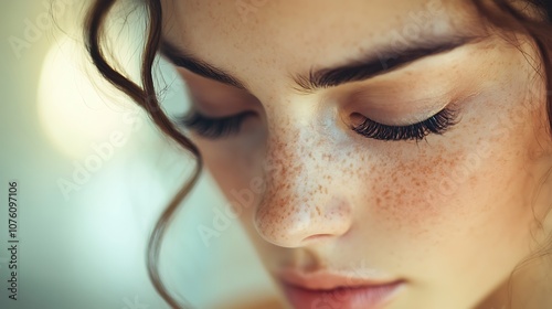 A beauty shot of a girl curling her eyelashes with care, neutral background for clarity, soft lighting accentuating her natural features, hd resolution, lifelike detail, professional capture,