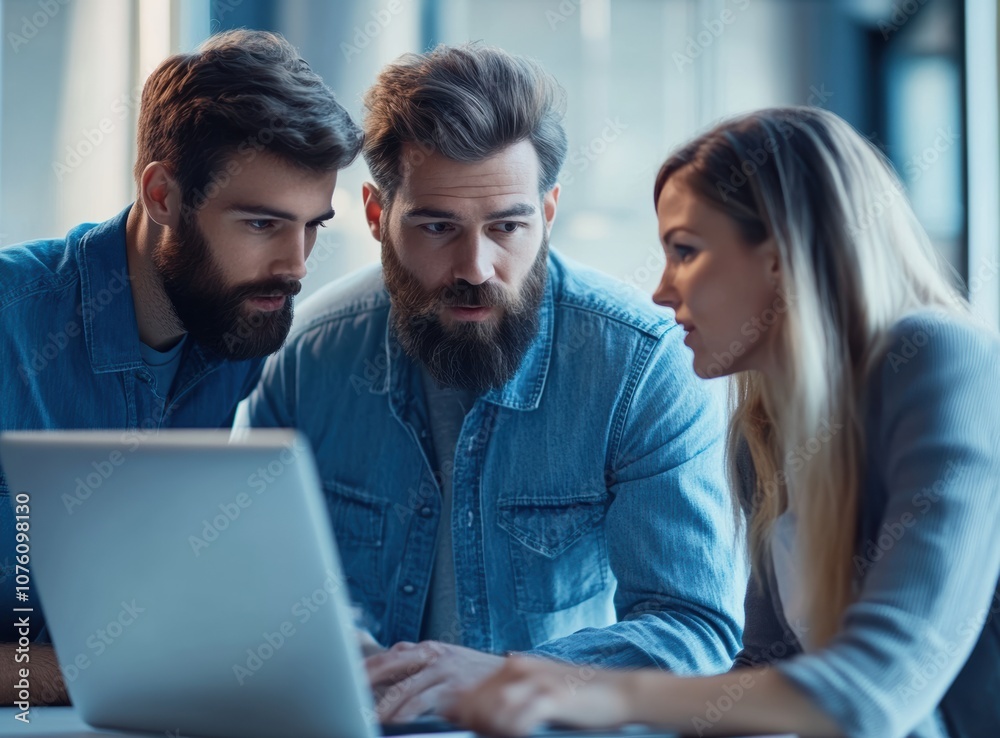 young professionals working on a laptop is perfect for marketing business consulting, project management, or startup development. young professionals working on a laptop is perfect for marketing business consulting, project management, or startup development.