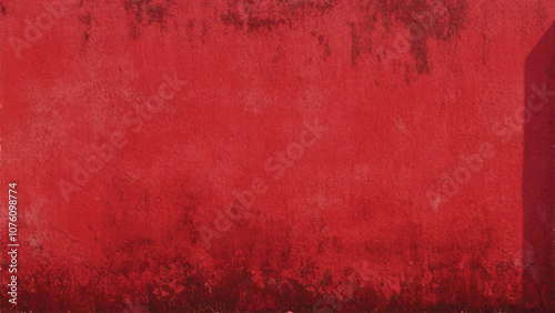 Red or dark red color and red gemstone color paint on cement wall texture as background.