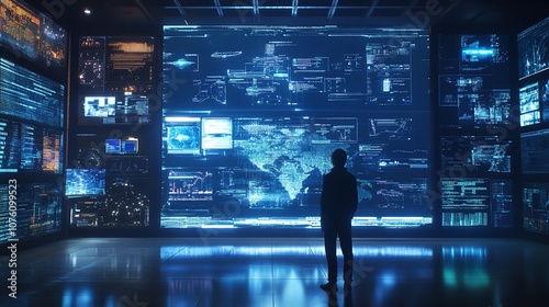 IT Consultant Presenting Tag Cloud About Information