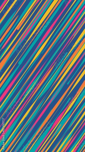 Diagonal, colorful, striped, pattern, blue, background. 
