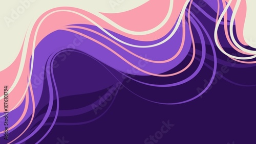 Purple and pink abstract wave design. 