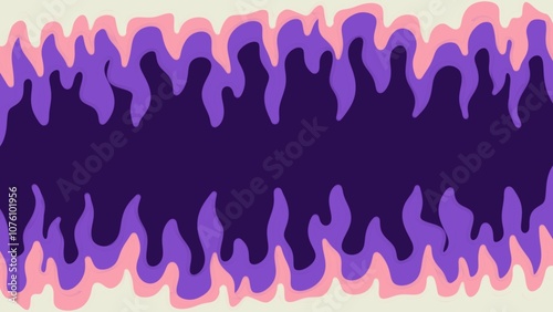 Dripping purple and pink abstract shapes on dark background. purple fire background