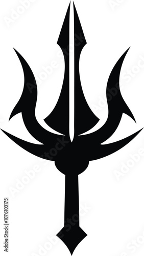 harpoons silhouette vector, poseidon tridents icon black
