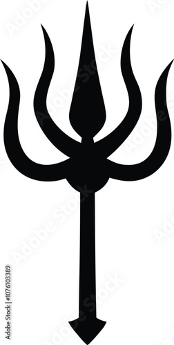harpoons silhouette vector, poseidon tridents icon black