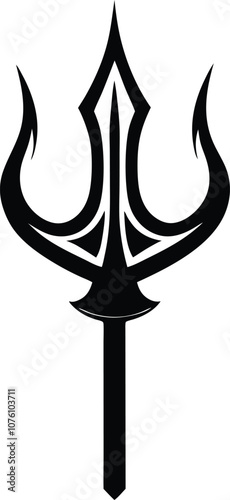 harpoons silhouette vector, poseidon tridents icon black