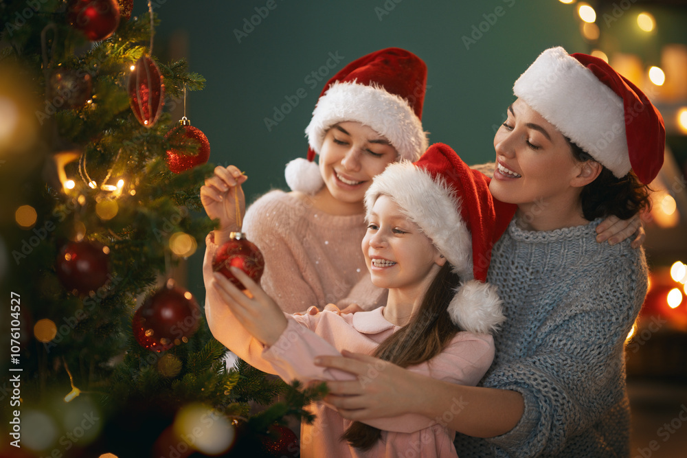 family celebrating Christmas family celebrating Christmas