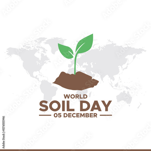 World Soil Day (WSD) Vector Illustration, greeting card, poster, banner, World Soil Day December 05 Background Vector Illustration