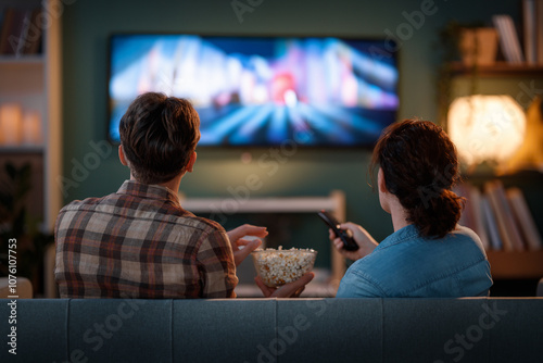 Foto Couple watching TV
