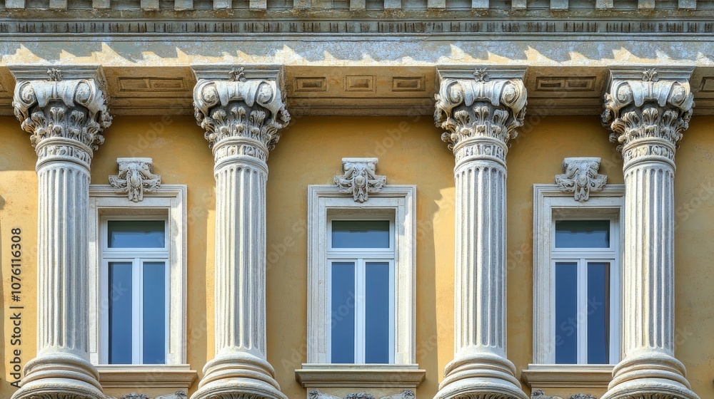 Obraz premium Elegant Architectural Details of Classic Columns