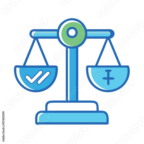 Vector illustration of the scales of justice, Vector illustration of the scales of justice