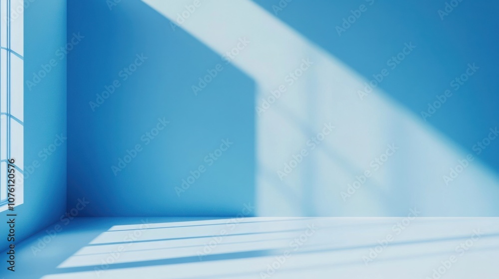 Obraz premium Bright blue background, uniform and clean, with no additional elements