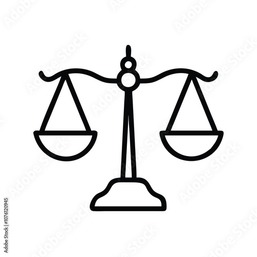 Vector illustration of the scales of justice, Vector illustration of the scales of justice