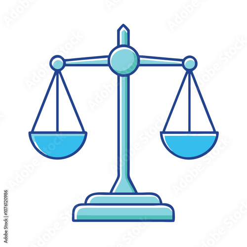 Vector illustration of the scales of justice, Vector illustration of the scales of justice