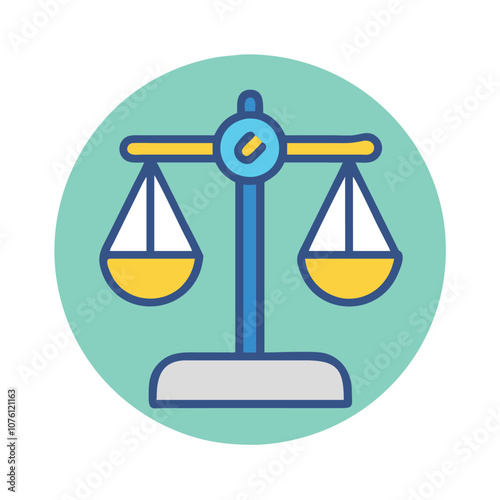 Vector illustration of the scales of justice, Vector illustration of the scales of justice