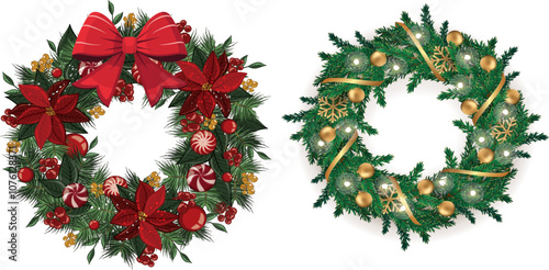 The Christmas Wreath is crafted with a natural, realistic look, making it suitable for both modern and traditional holiday themes, ensuring seamless integration into any project.