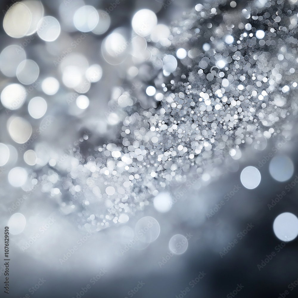 Luxurious silver blur with bokeh sparkles Luxurious silver blur with bokeh sparkles