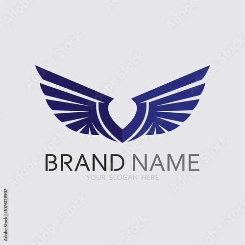 Wings logo vector icon symbol illustration design template photo