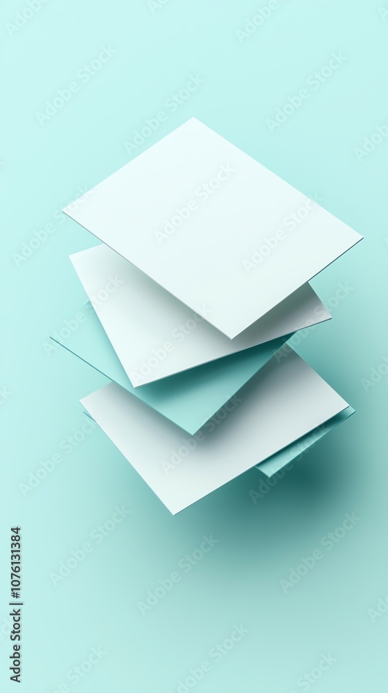 Material design 3D web browser template with layered cards, floating navigation, soft shadows Material design 3D web browser template with layered cards, floating navigation, soft shadows