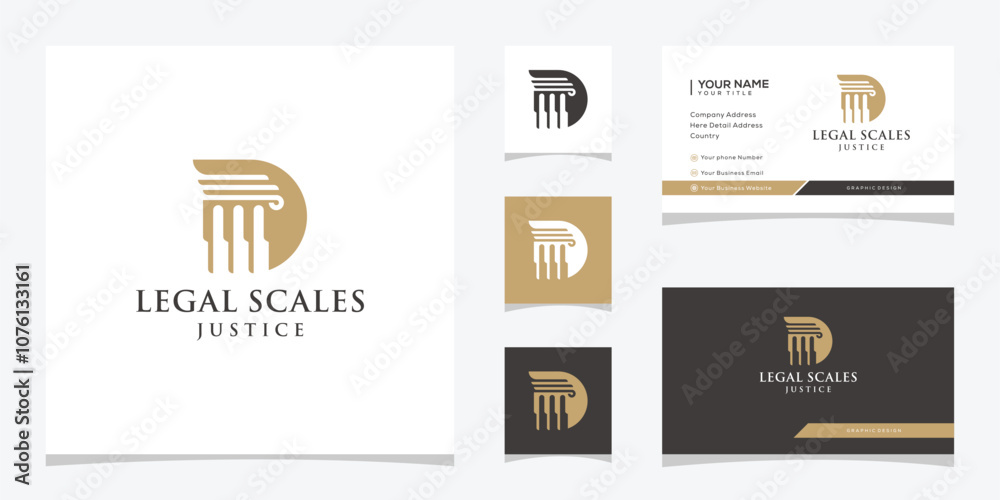 Initial Letter D Legal Scales of Justice Logo Design. Business Card Vector Template. Initial Letter D Legal Scales of Justice Logo Design. Business Card Vector Template.