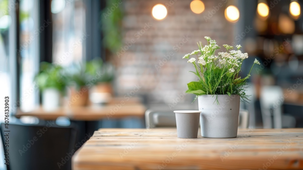 A rustic coffee shop with exposed brick walls and vintage decor. A rustic coffee shop with exposed brick walls and vintage decor.