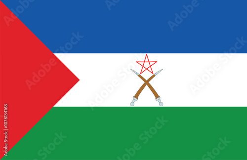 Regions of Ethiopia. Flag of Afar Region. vector EPS file.