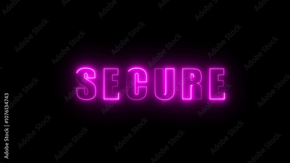 Neon warning text sign illustration. Neon warning text sign illustration.
