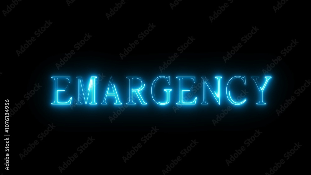 Neon warning text sign illustration. Neon warning text sign illustration.