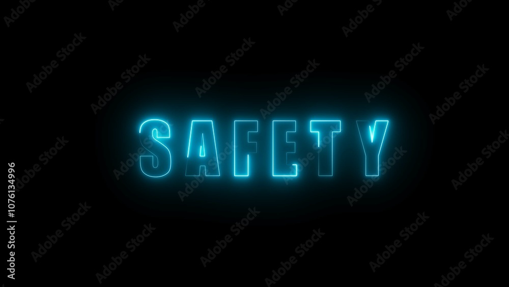 Neon warning text sign illustration. Neon warning text sign illustration.