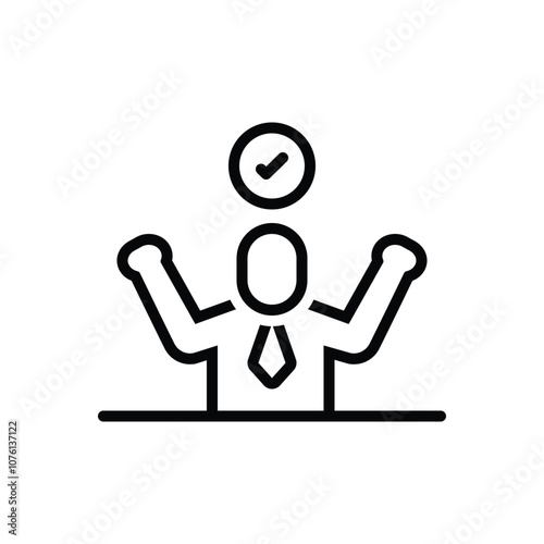 Black line icon for pass