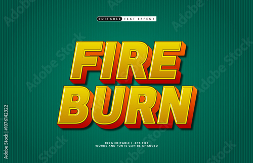 fire burn editable text effect with a happy and kids text style