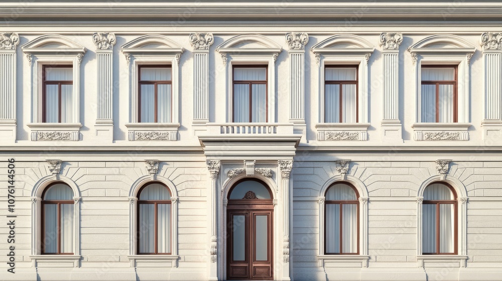Elegant Classic Architecture Building Facade Design Elegant Classic Architecture Building Facade Design