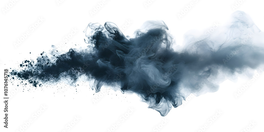 Dark Smoke Plume: Abstract image of a dark grey smoke plume, billowing and swirling. Perfect for backgrounds, design elements, or artistic projects. Evokes mystery, power, and dramatic intensity. Dark Smoke Plume: Abstract image of a dark grey smoke plume, billowing and swirling. Perfect for backgrounds, design elements, or artistic projects. Evokes mystery, power, and dramatic intensity.