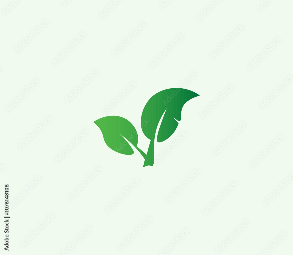 Fototapeta premium A beautiful template for a logo on the theme of ecology.