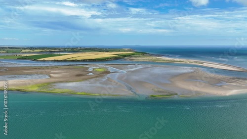 Ireland Epic Locations Wexford coastline from the sea Bannow Bay at low tide dramatic landscape photo