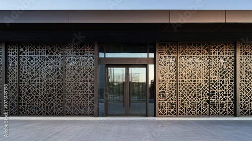 Modern Architectural Facade with Decorative Patterns