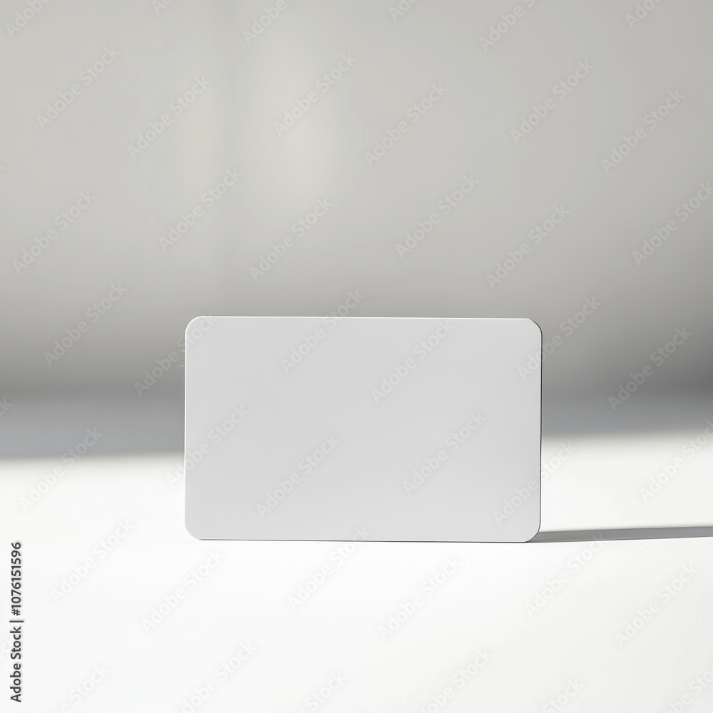 blank credit card standing on a white seamless backdrop,generative ai