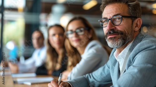 Focused Businessman in a Meeting