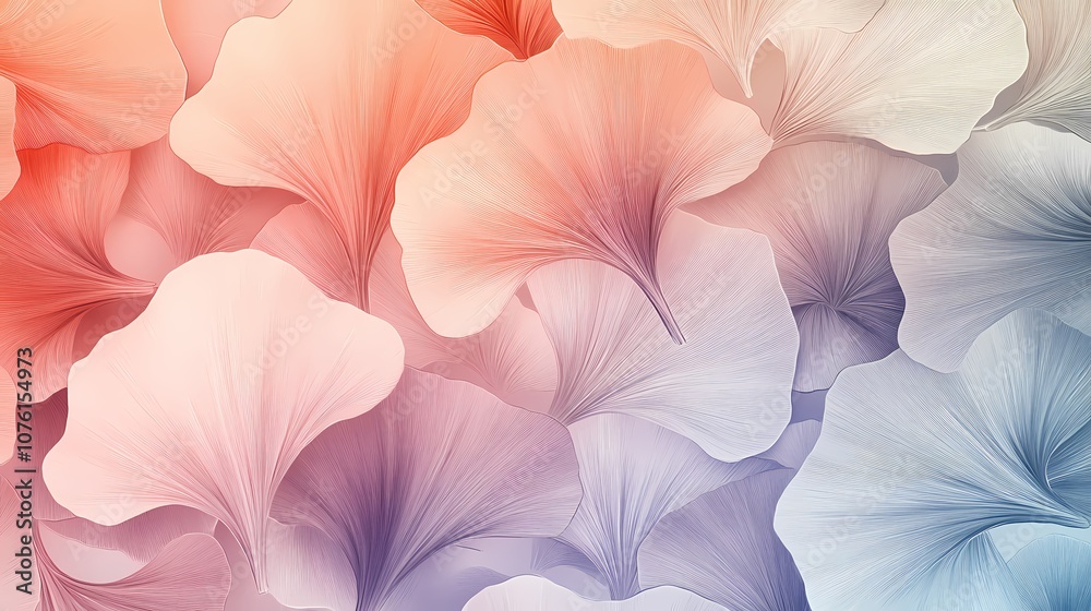 Colorful ginkgo leaf texture pattern poster background Colorful ginkgo leaf texture pattern poster background