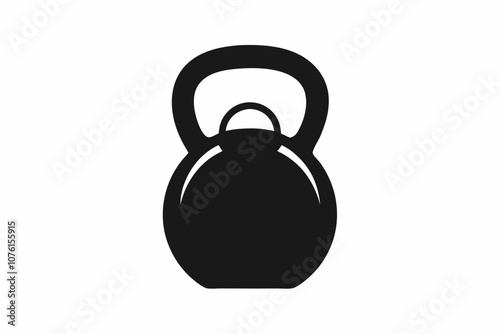 Kettlebell Silhouette Vector, Kettlebell vector icon, Strength training equipment