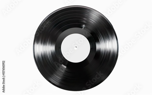 Black classic past era vinyl record isolated on white background. Retro music, vintage culture, nostalgia, throwback, old school, memories, youth. Analog techniques, analogue technologies, physical