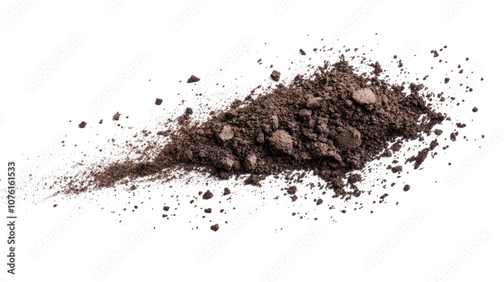 Closeup of rich soil on dark background, creating stark contrast. Closeup of rich soil on dark background, creating stark contrast.