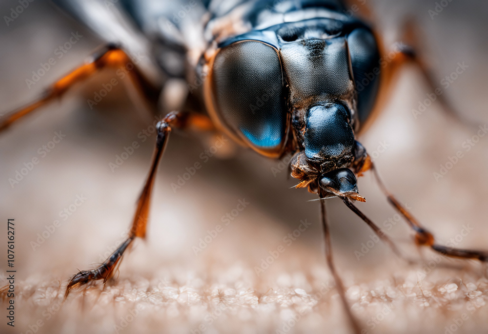 Fototapeta premium insect roach macro nature cockroach bug beetle domestic close transparent closeup top view background
